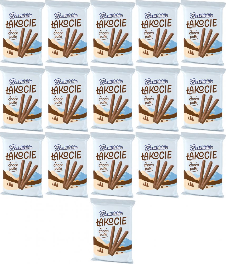 16x Beskidzkie Łakocie Choco Pałki Aksam, w czekoladzie, 140g