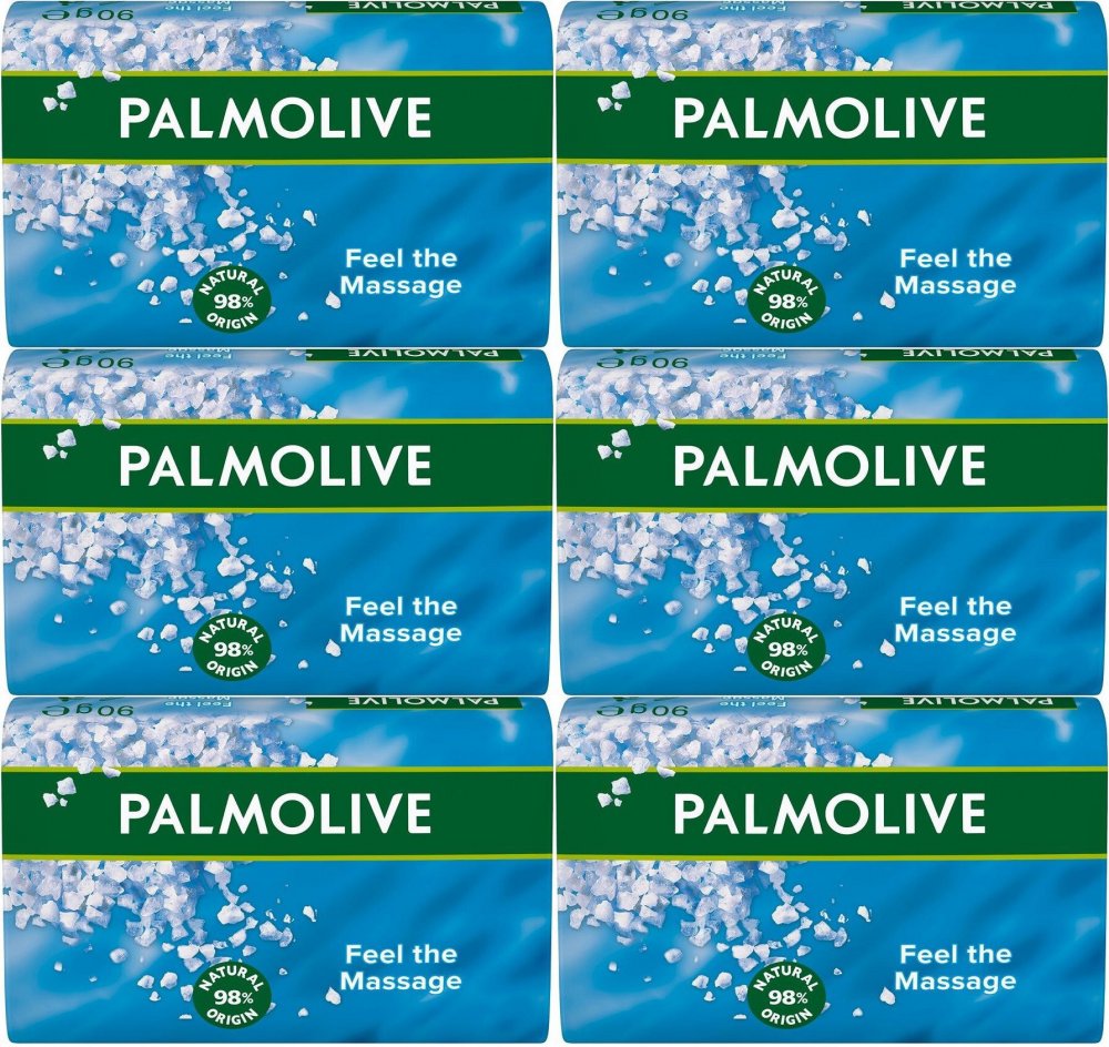 6x Mydło w kostce Palmolive Feel the Massage, morski, 90g