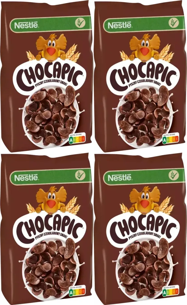 4x Płatki śniadaniowe Nestle Chocapic, czekoladowy, 450g