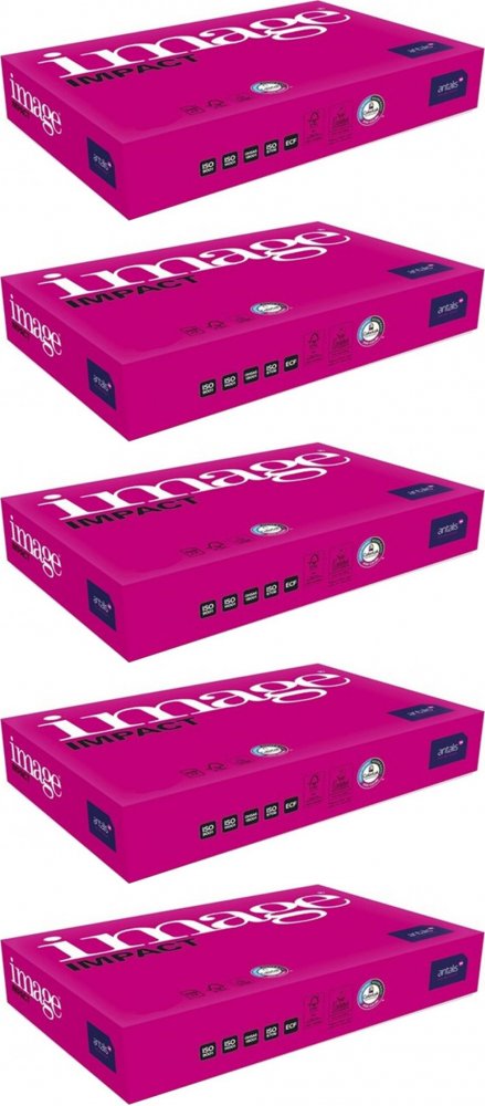 5x Papier ksero Image Impact, A5, 160g/m2, 250 arkuszy, biały