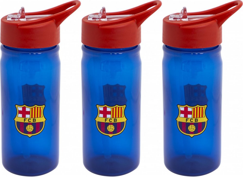 3x Bidon na wodę Astra FC Barcelona, z rurką, 450ml, bez BPA