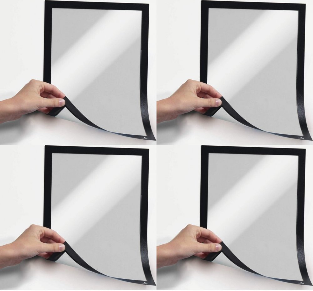 4x Ramka magnetyczna Durable Duraframe Magnetic, A4, 1 sztuka, czarny
