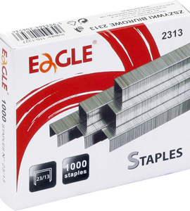 Zszywki specjalistyczne Eagle, 23/13, 1000 sztuk, srebrny
