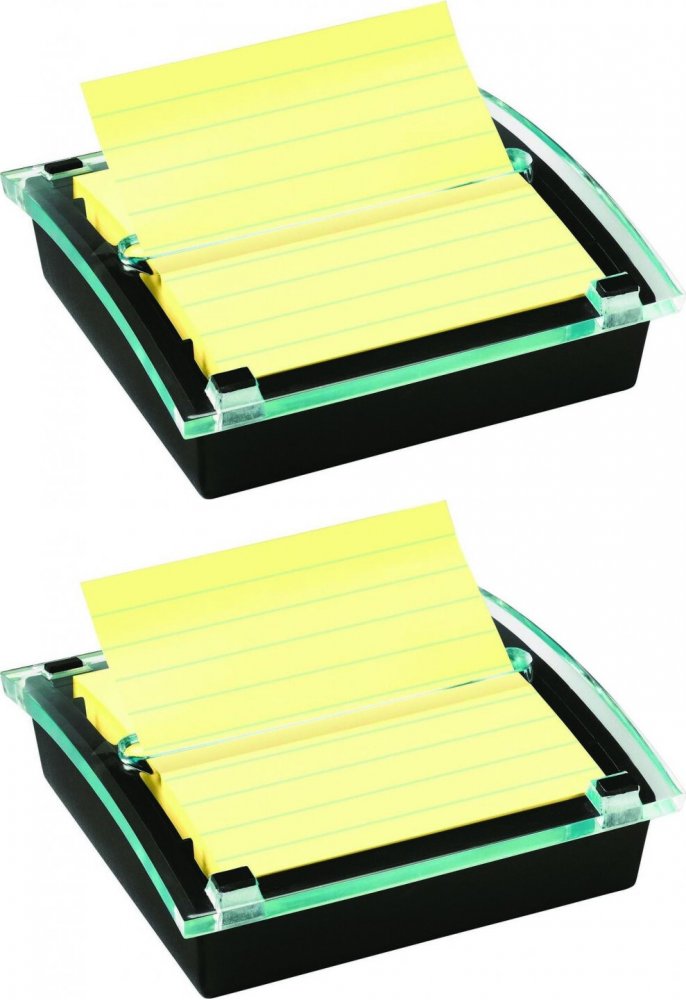 2x Podajnik do karteczek samoprzylepnych Post-it Millenium XL Z-Notes (DS440-SSCYL) + karteczki samoprzylepne 101x101mm, 1x90 sztuk