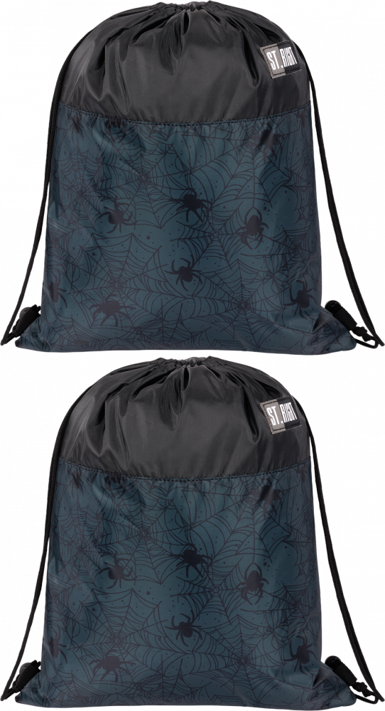2x Worek na buty St.Right SO1, 34x43cm, Spider Web