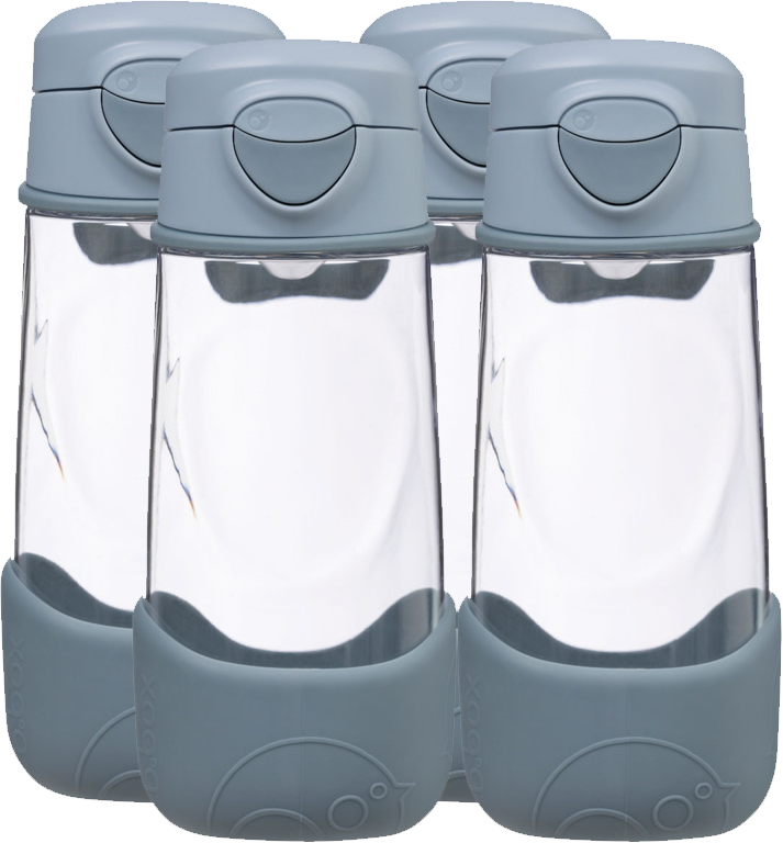 4x Bidon na wodę B.Box, z ustnikiem, tritan, 450 ml, Chill Out