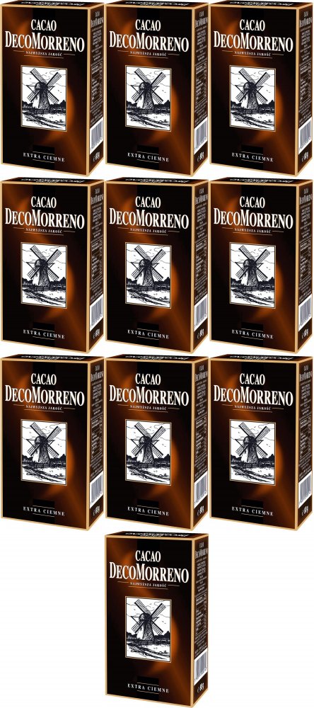 10x Kakao DecoMorreno, ciemne, 80g