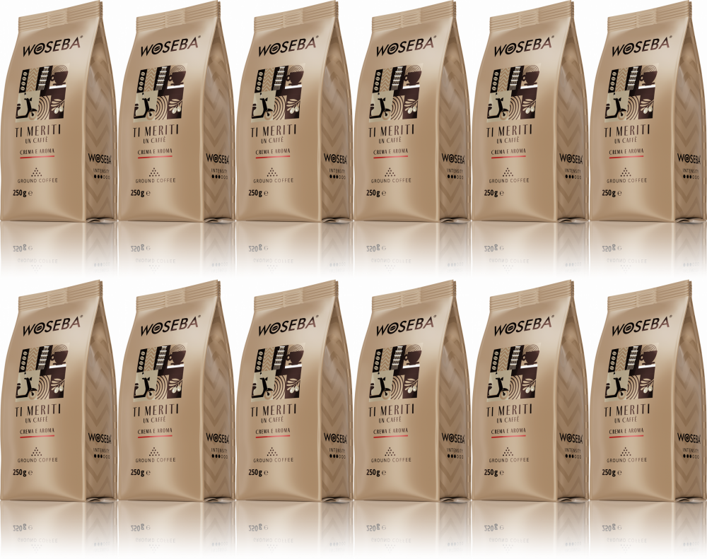 12x Kawa mielona Woseba Ti Meriti Crema E Aroma, 250g