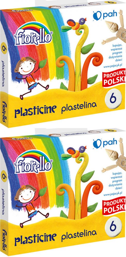 2x Plastelina Fiorello, 96g, 6 kolorów