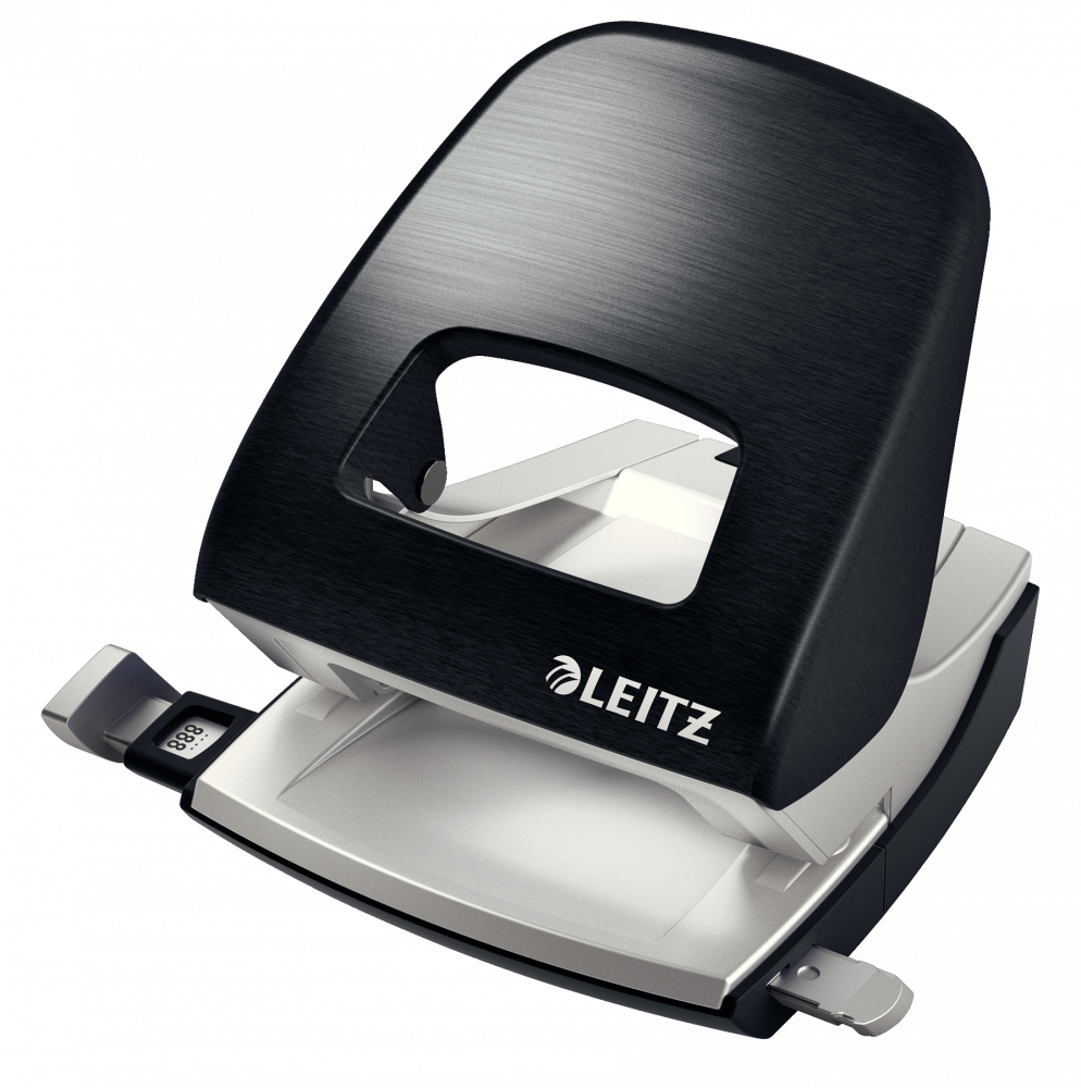 Dziurkacz Leitz NeXXt Series Style, do 30 kartek metaliczny czarny