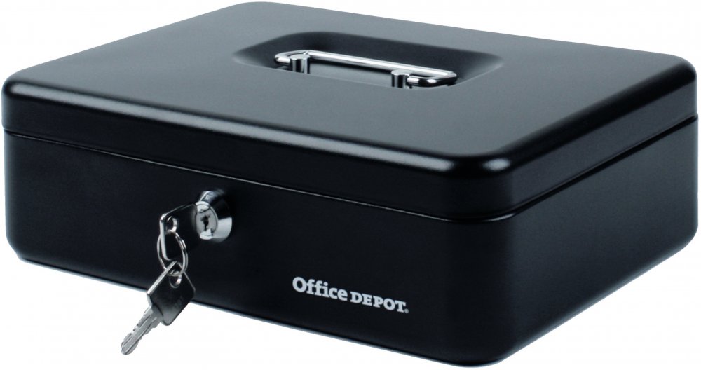 Kasetka na pieniądze Office Depot, 262x192x82mm, czarny
