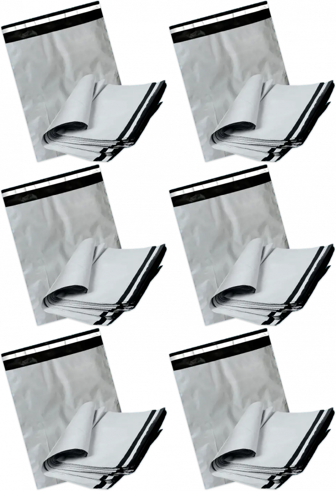 6x Foliopaki kurierskie 01 NC, HK, 175x255+50 mm, 100 sztuk, szary