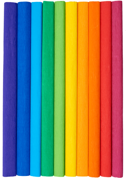Bibuła marszczona TOP 2000 Creatino, 50x200cm, 10 sztuk, mix kolorów tęczowych