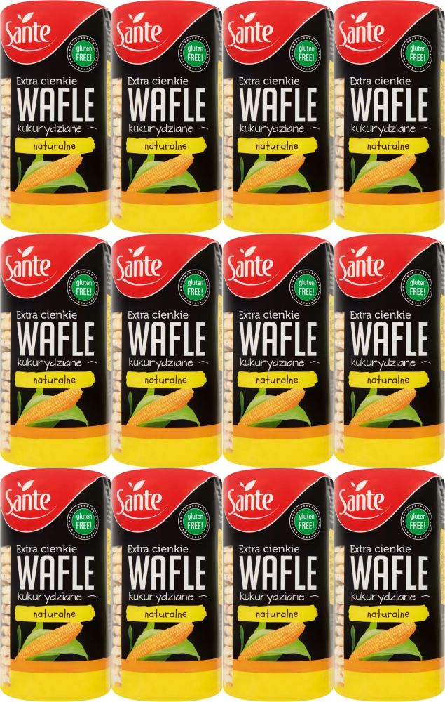 12x Wafle kukurydziane Sante, extra cienkie, 120g
