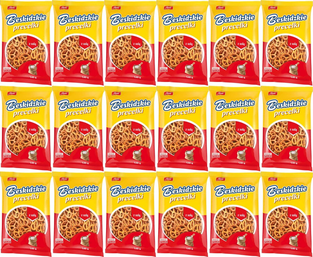 18x Precelki Beskidzkie Aksam, z solą, 140g