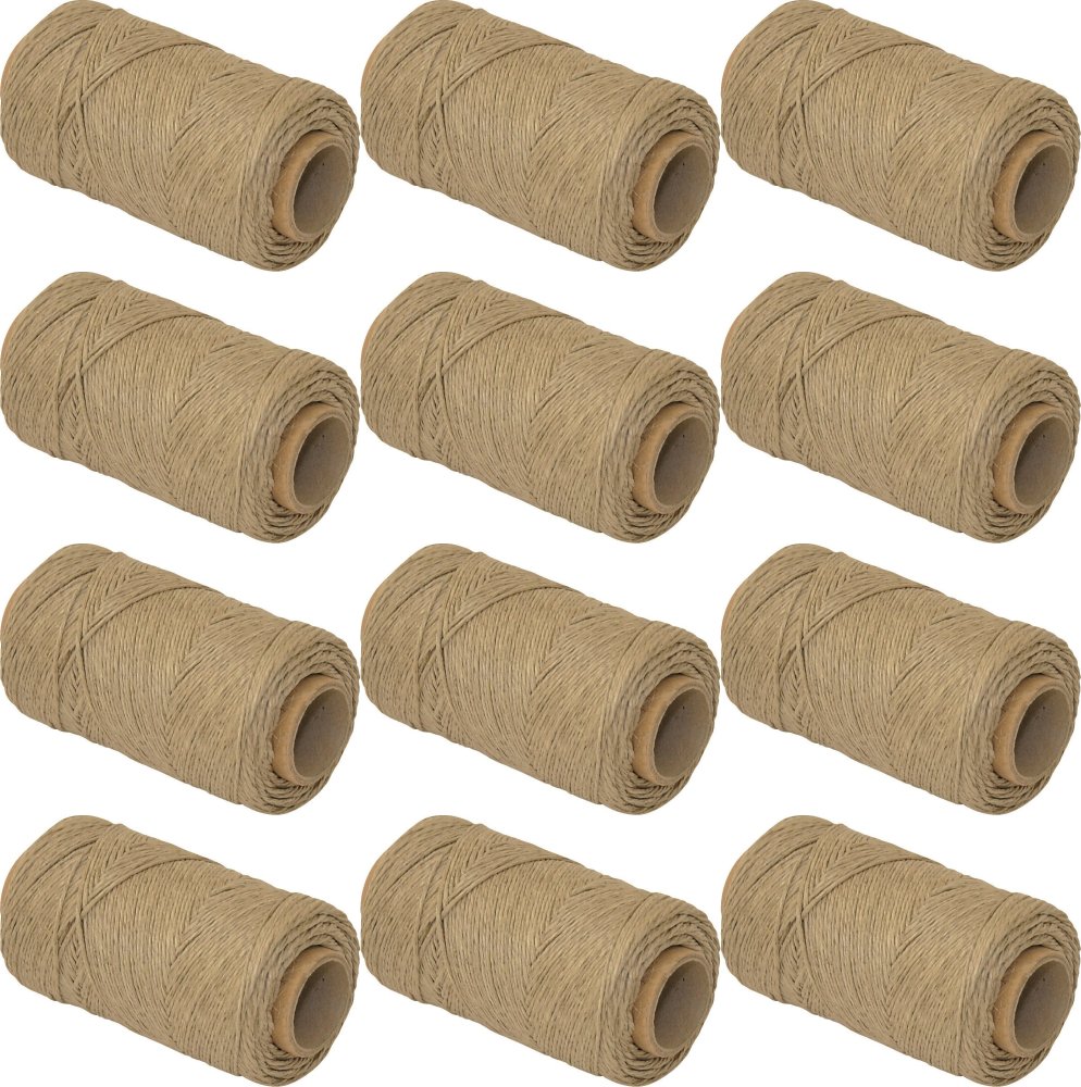 12x Nici lniane Q-Connect, nabłyszczane, 170m, 100g, szary