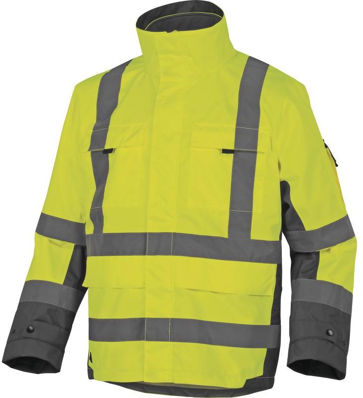 Kurtka odblaskowa Delta Plus Tarmac 4w1, rozmiar L, żółto-szary