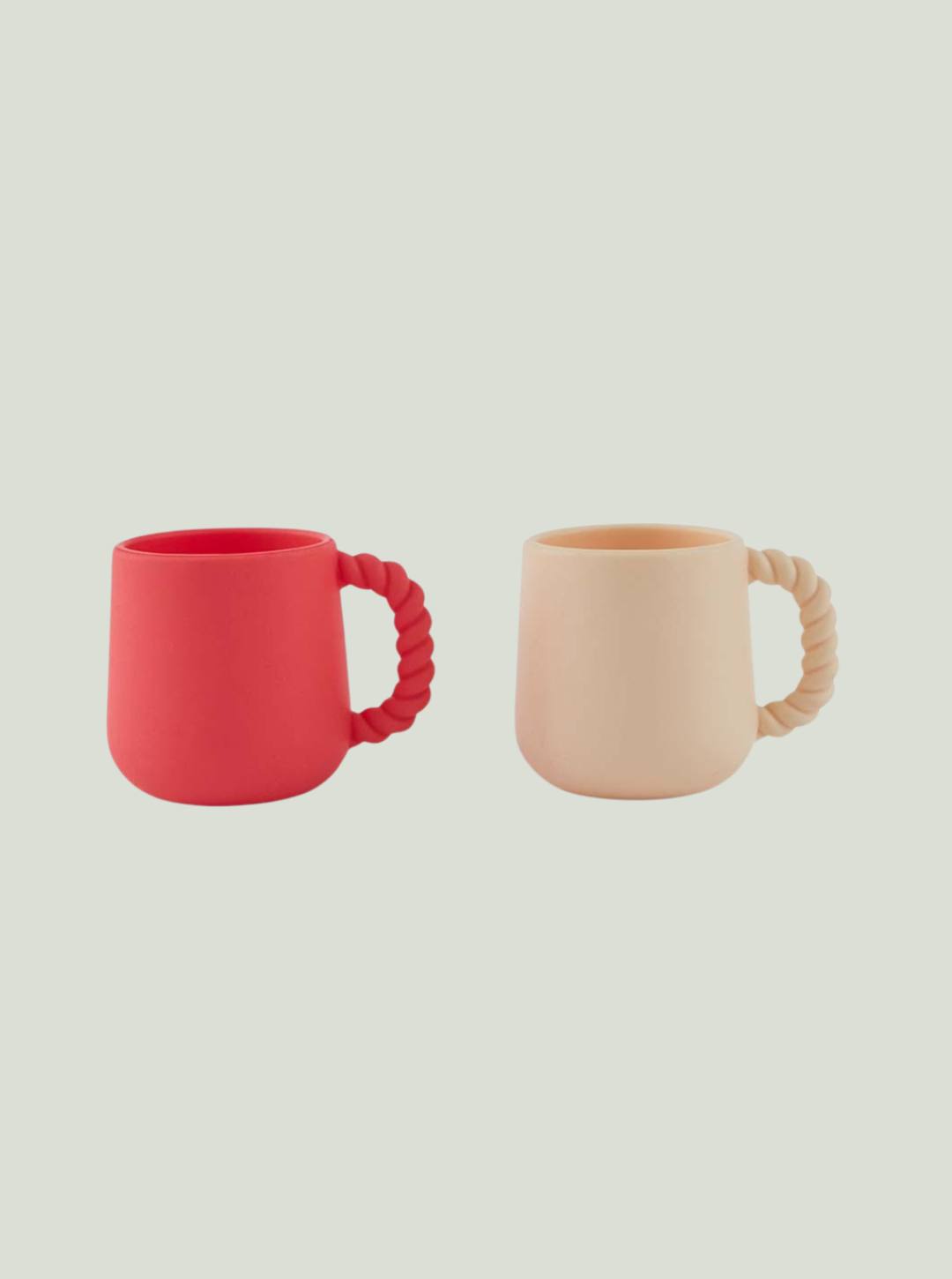 Kubek Mellow Cup Cherry Red / Vanilla OYOY Mini - zestaw 2 sztuk