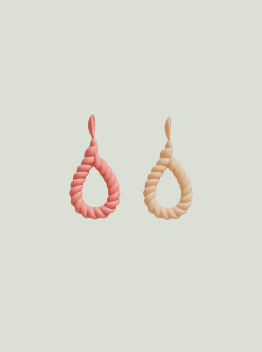 Łyżka Mellow z rączką Vanilla / Rose – opakowanie 2 szt OYOY Mini