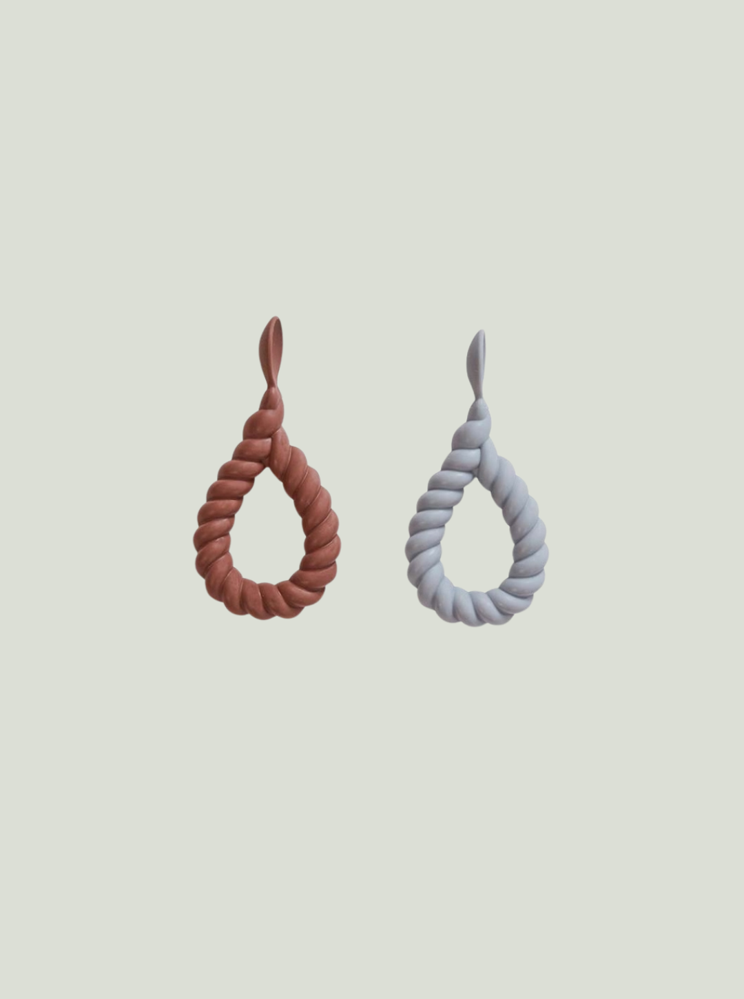 Łyżka Mellow z rączką Dusty Blue / Choko – opakowanie 2 szt OYOY Mini