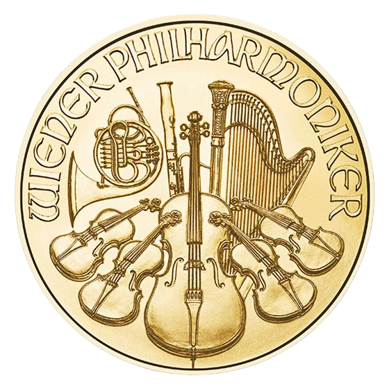 Złota moneta Wiedeńscy Filharmonicy 1/25 uncji - wysyłka 24 h!