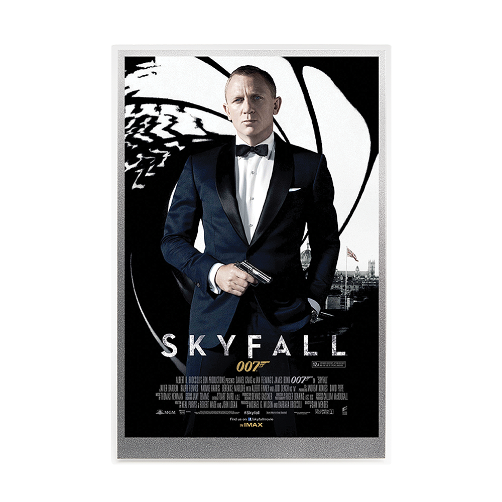 Srebrna moneta JAMES BOND Skyfall Plakat 2020 - 5 g - wysyłka 24 h!