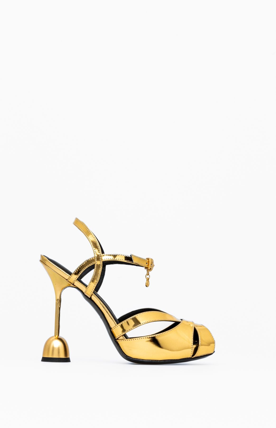 Sandały na obcasie MELANIE METALLIC GOLD 42 - Vanda Novak