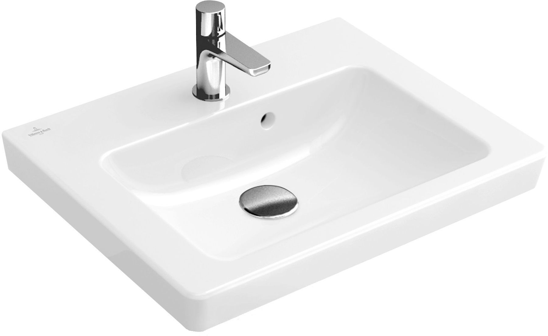 Villeroy & Boch Subway 2.0 umywalka 45x37 cm ścienna prostokątna CeramicPlus Weiss Alpin 731545R1