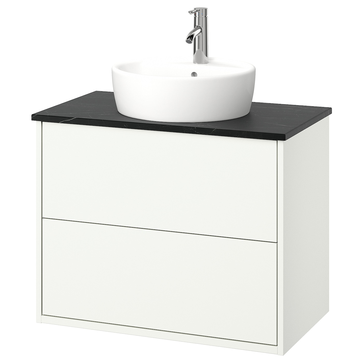 IKEA HAVBÄCK / TÖRNVIKEN szaf umyw z szufladami/umyw/bateria, biały, 82x49x79 cm
