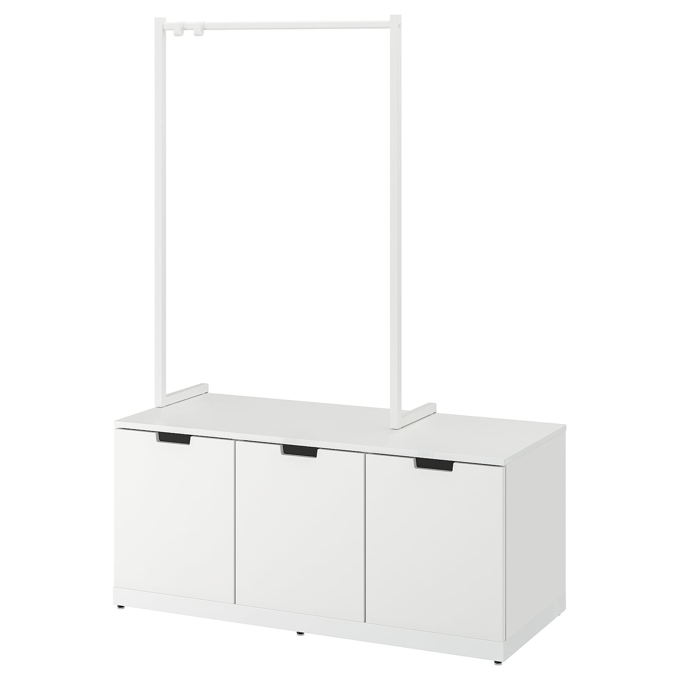 IKEA NORDLI komoda, 3 szuflady, biały, 120x169 cm