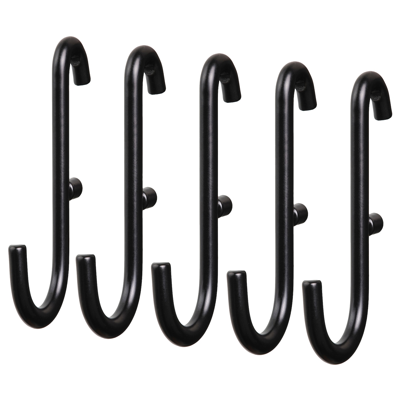 IKEA SKÅDIS haczyk, czarny, Głębokość: 2.5 cm