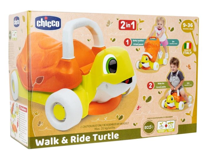 Chicco Eco+ Pchacz i Jeździdło Żółw 2 w 1 - 11081