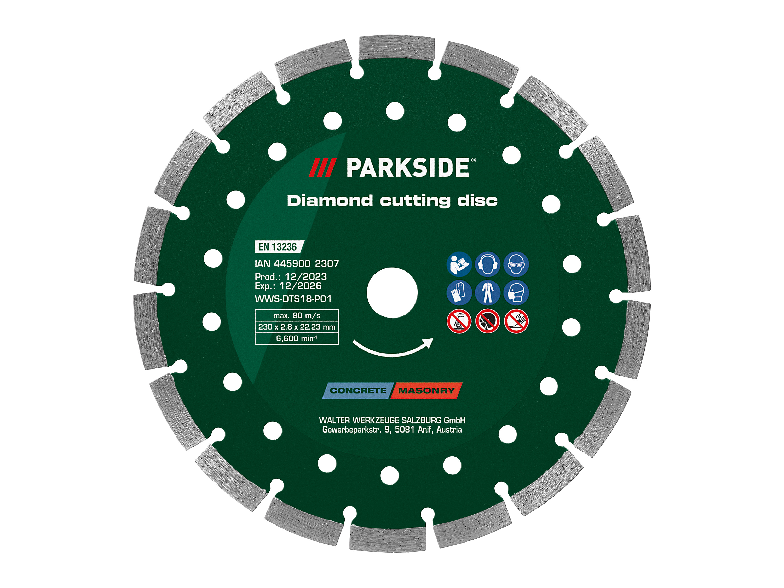Parkside Zestaw tarcz tnących/szlifierskich diamentowych, Ø 230 mm Diamentowa ściernica do cięcia
