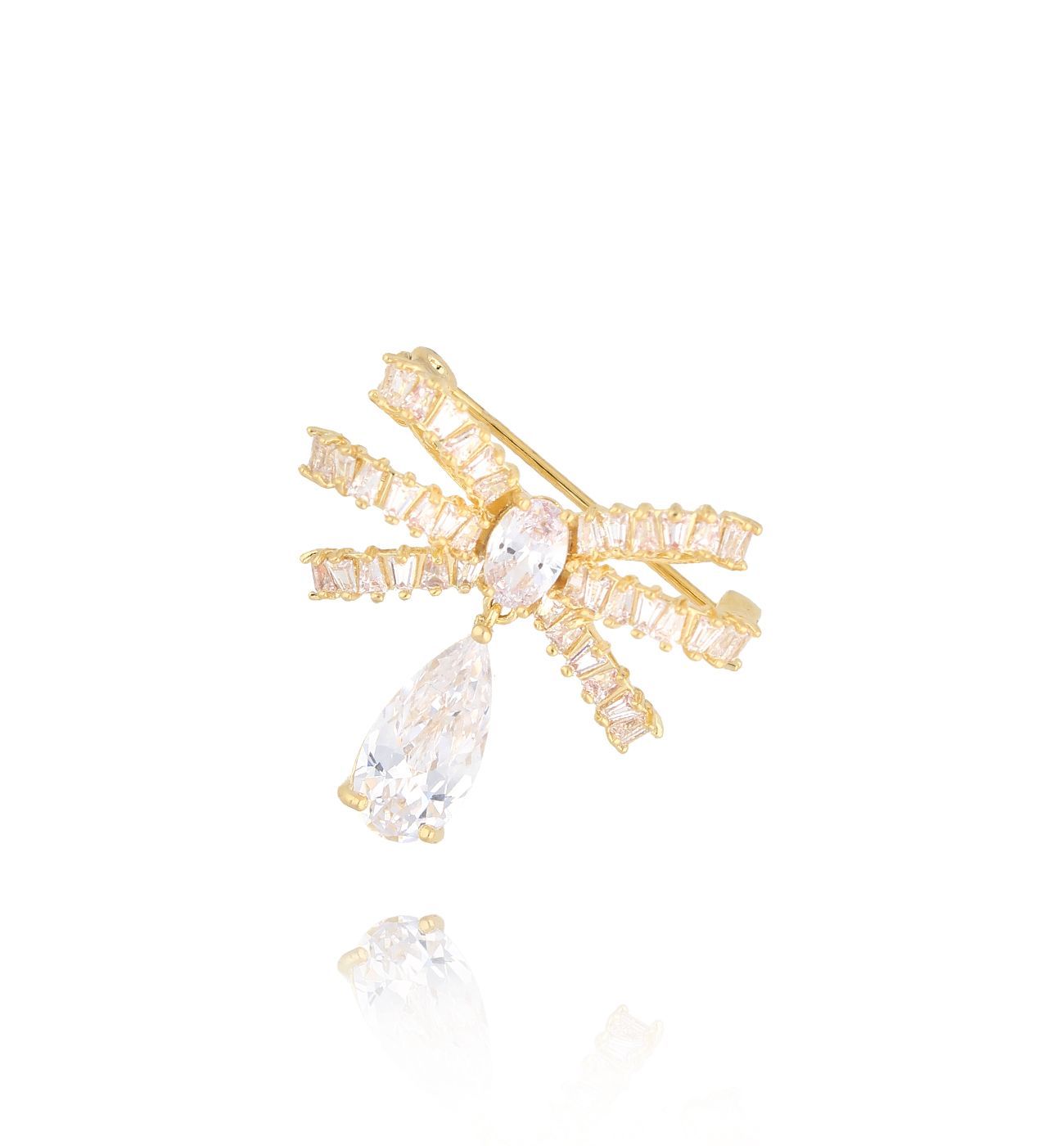 Broszka kryształkowa z kokardką Mini Yumi BRSS0143 - By Dziubeka