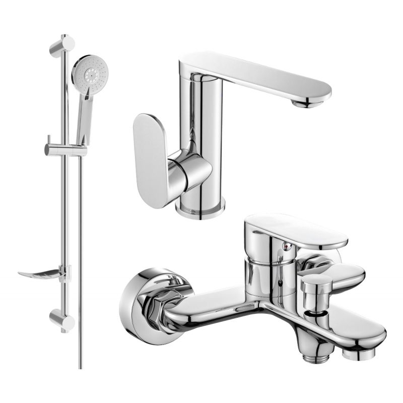 Zestaw wannowy Mexen Milo chrom 713053DF40-00 1 szt.