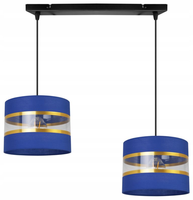 Lampa sufitowa wisząca Light Home LH Elegance Gold 2x E27 60W granatowy/czarny 1szt.