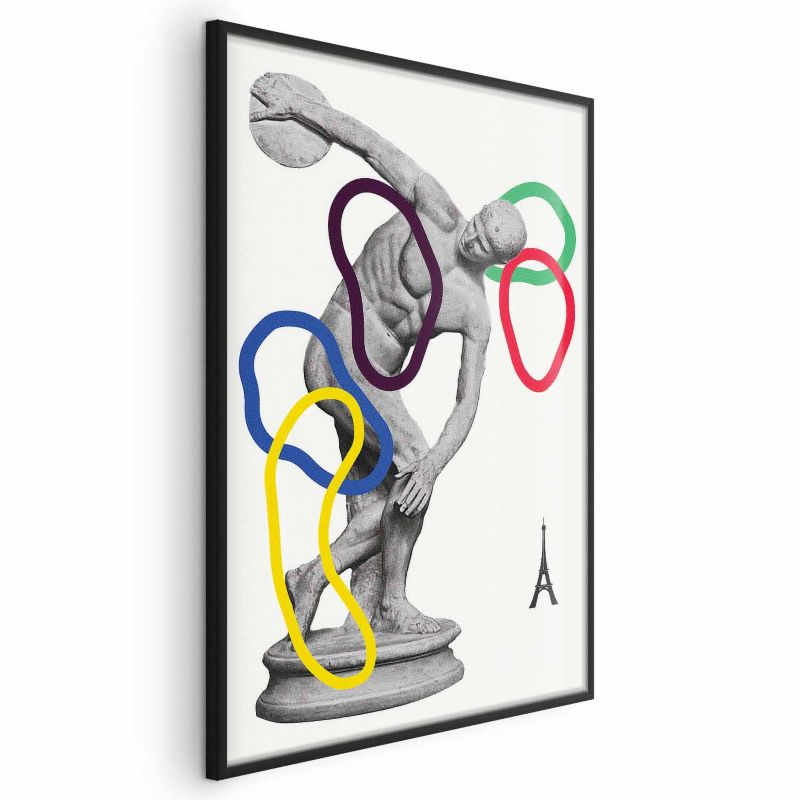Plakat Artgeist Rzut dyskiem 60x90 cm z ramą czarną 1 szt