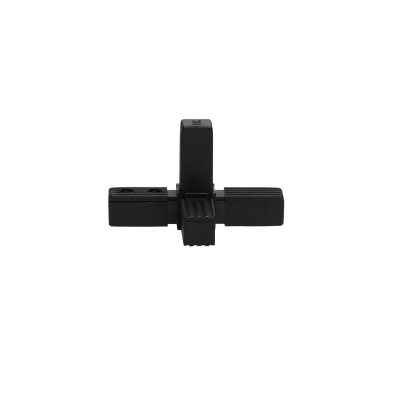 Łącznik PVC do rur kwadratowych 20 x 20 mm typ 3D czarny