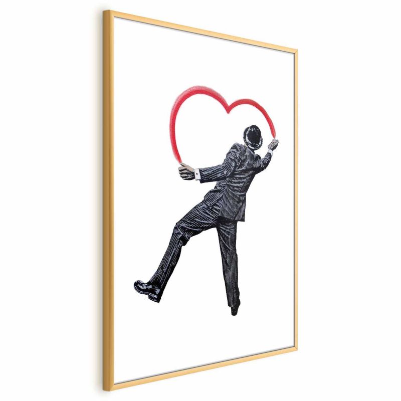 Plakat Artgeist Elegancki graficiarz 40x60 cm z ramą złotą 1 szt