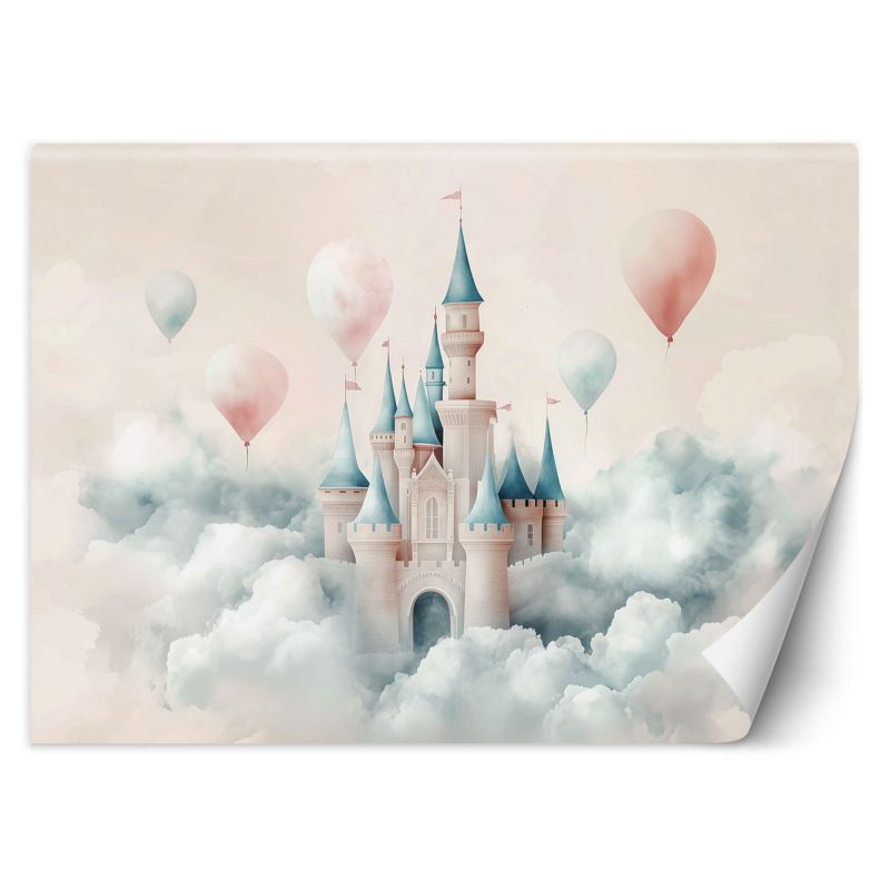Fototapeta Feeby Zamek z balonikami w chmurach 200x140 1 szt