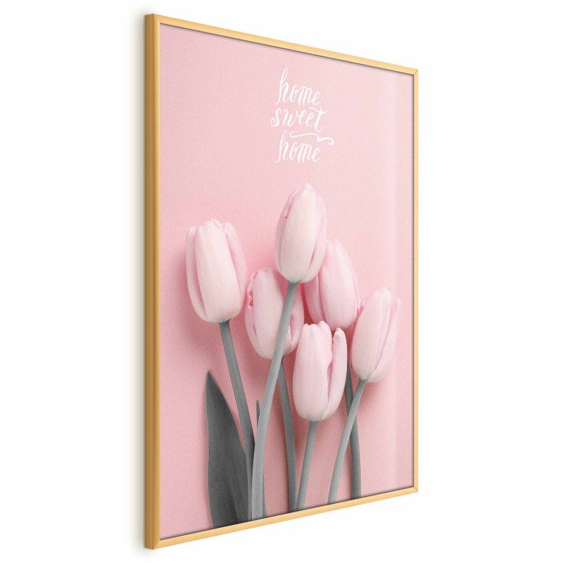 Plakat Artgeist Sześć tulipanów 60x90 cm z ramą złotą 1 szt