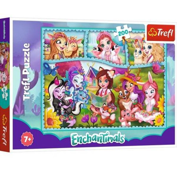 Puzzle 200 el. NIEZWYKŁY ŚWIAT ENCHANTIMALS Trefl