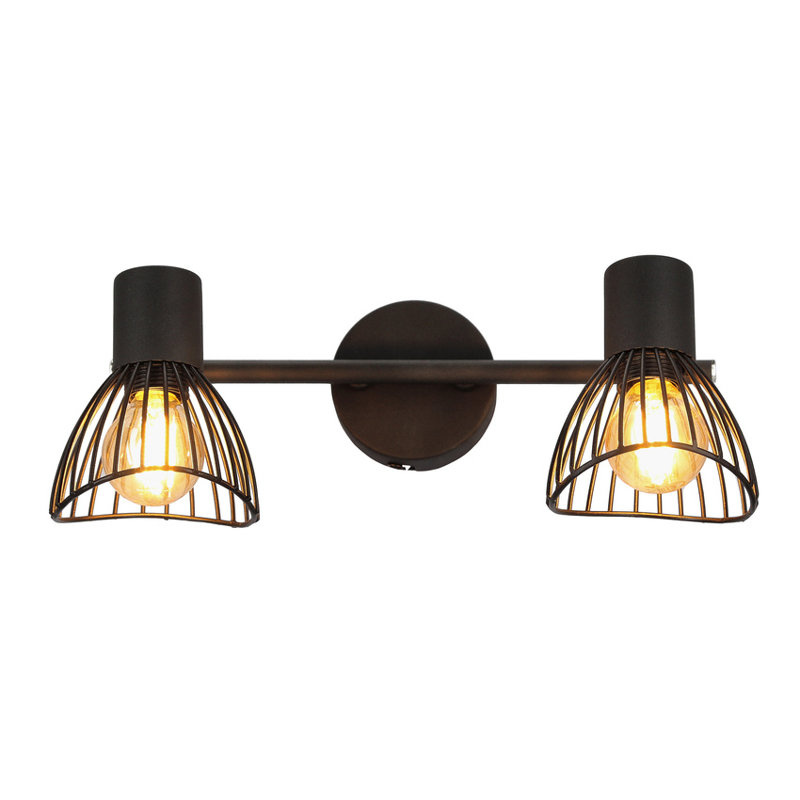 Lampa ścienna listwa 2xE14 39cm czarny FLY