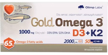 OLIMP LABS Gold Omega 3 D3+K2 30 kaps blistry