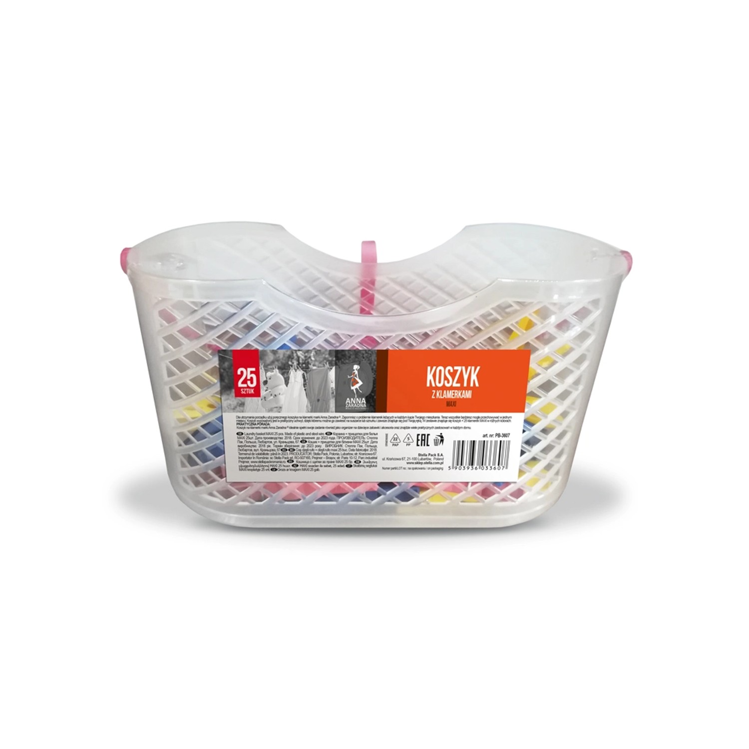 Anna Zaradna Koszyk z klamerkami maxi 25 szt.