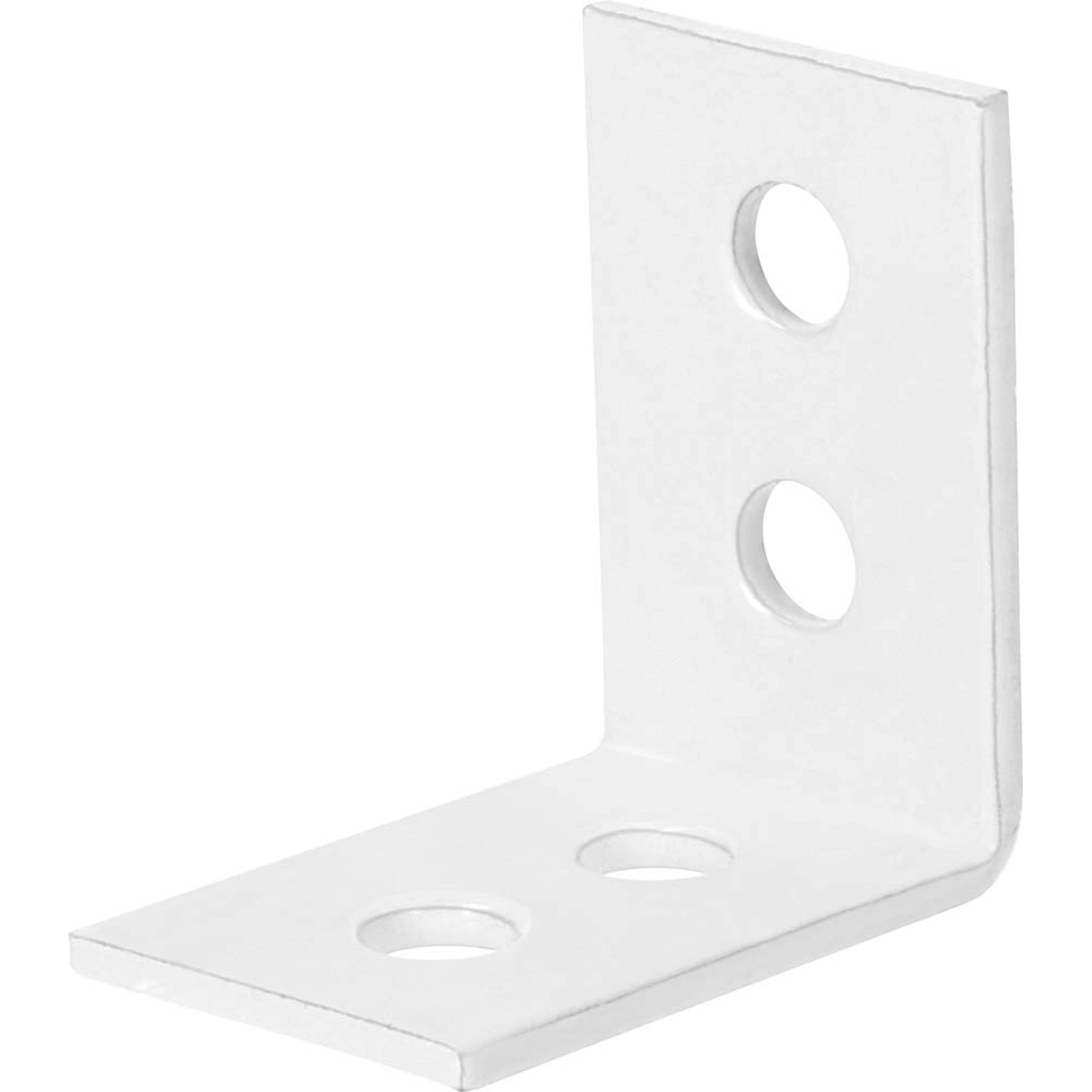 Kątownik meblowy 25 mm x 25 mm x 14 mm biały powleczony proszkowo