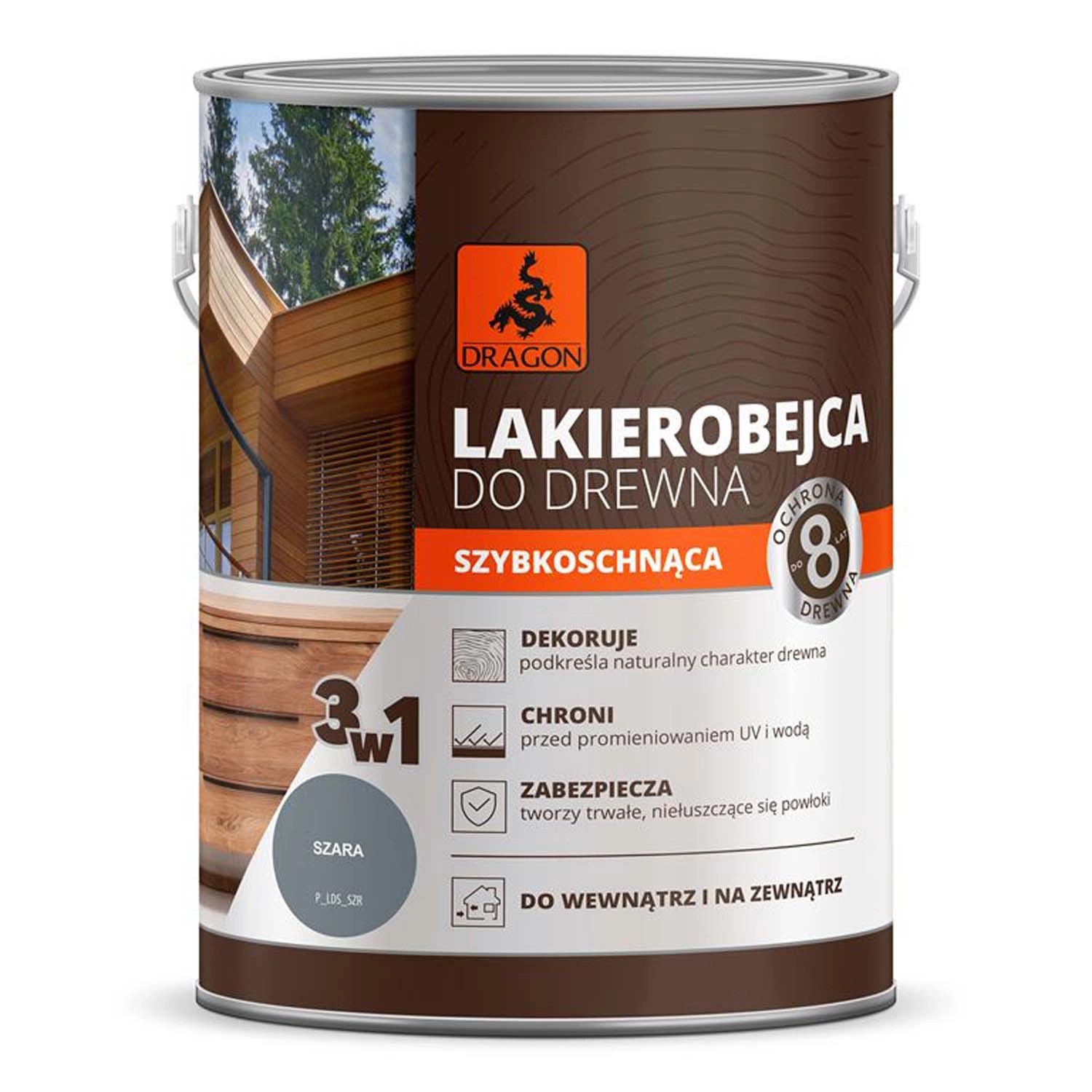 Dragon Lakierobejca szybkoschnąca szara 2,5l