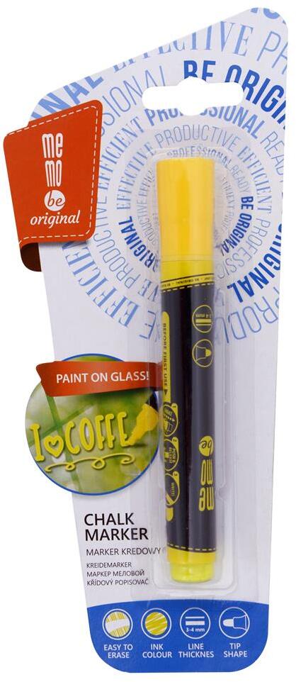 Marker kredowy MemoBe, okrągła, 2-3mm, żółty neonowy