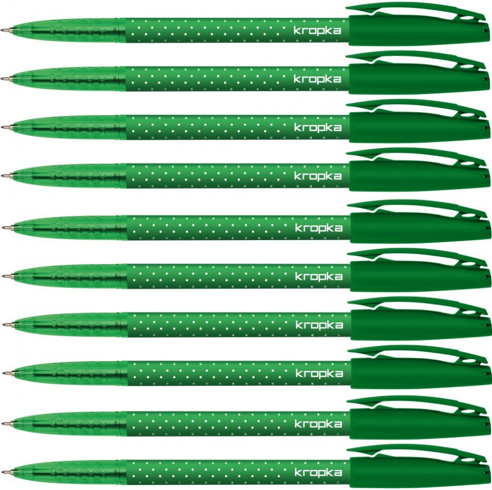 10x długopis Rystor, Kropka, 0.5mm, zielony