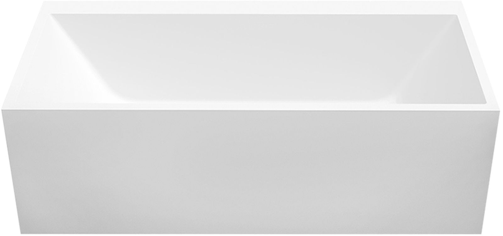 Cristalstone Linea Ideal wanna wolnostojąca 170x80 cm prostokątna biała W1700-WRT12BEZPRZELEWU
